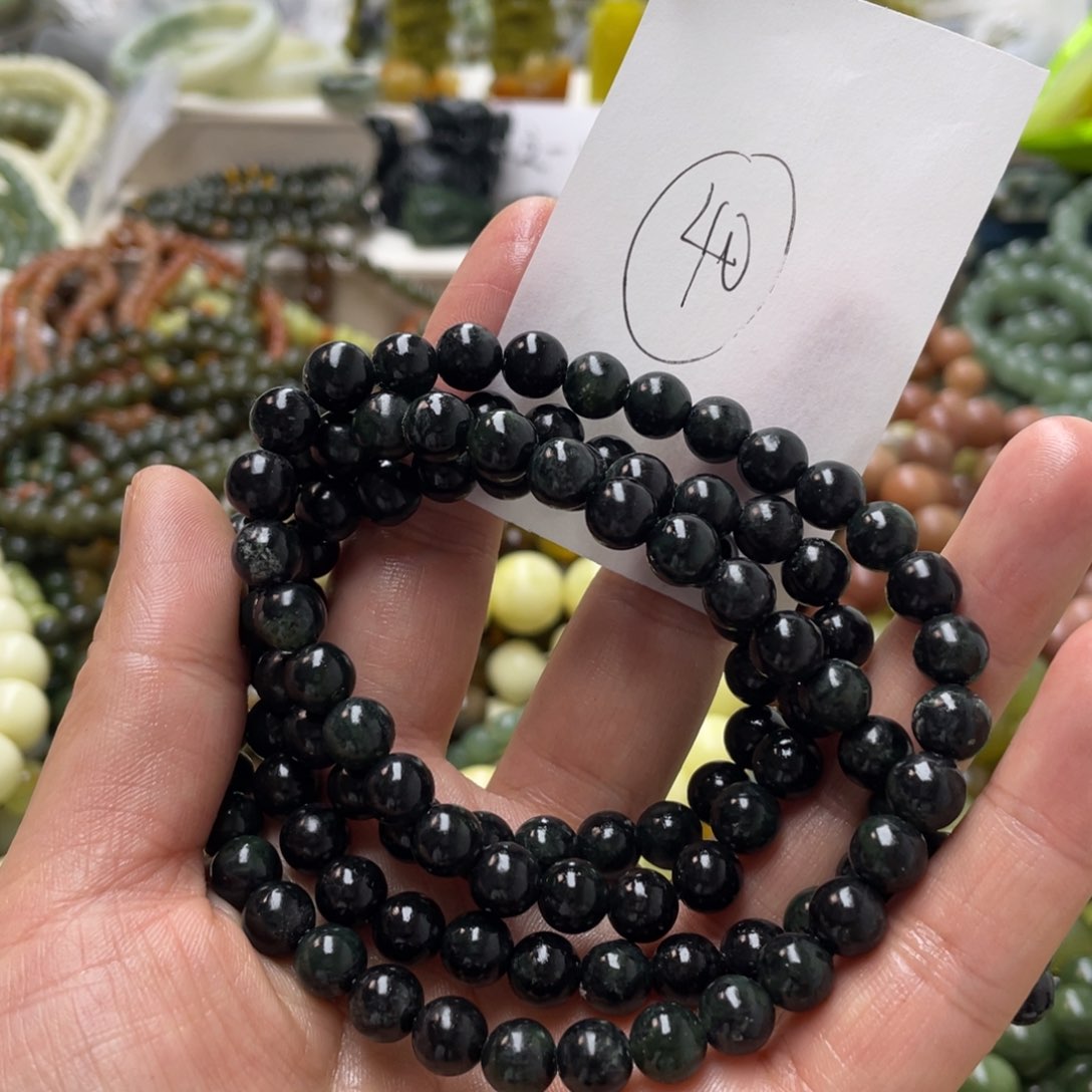 蛇纹石玉手链未镶嵌