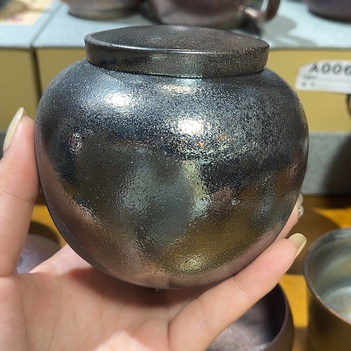 杯紫泥柴烧茶罐茶罐
