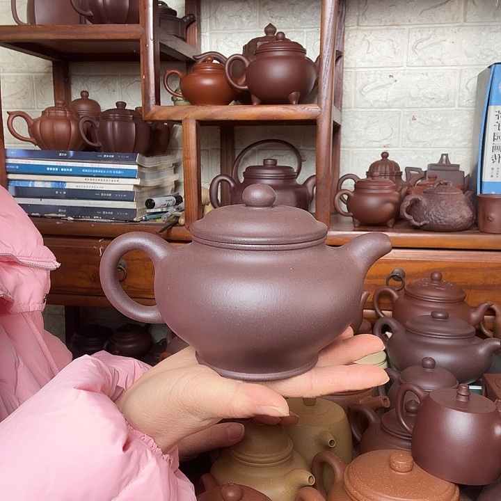 紫砂茶壶掇只500cc天青精工半手工
