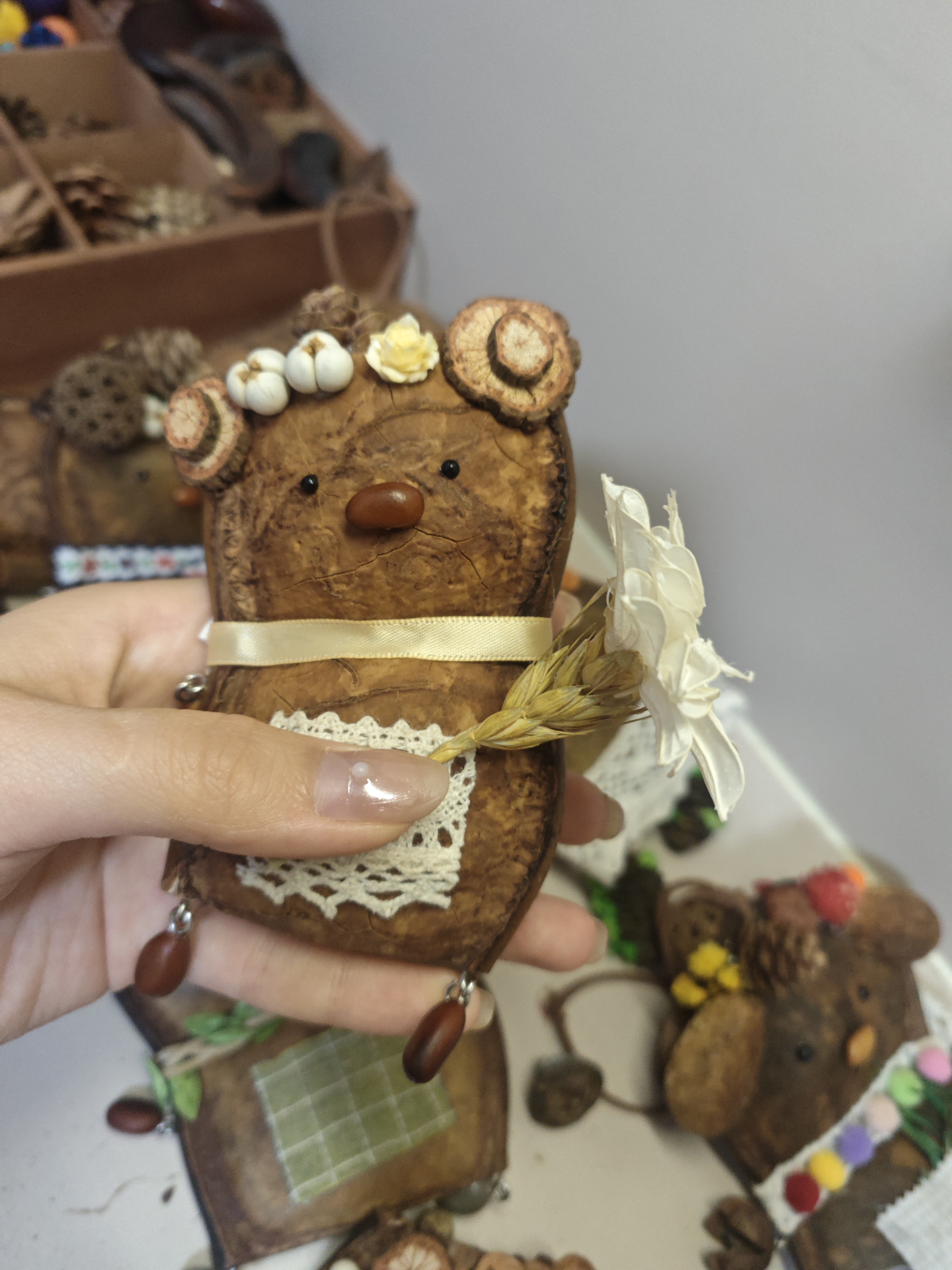 手工榼藤大豆荚 孤品手工制品难免溢胶介意勿拍 