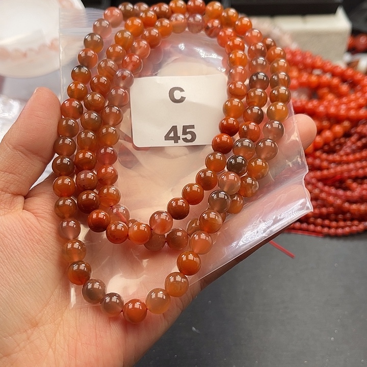 南红玛瑙未镶嵌多样性发货默认微瑕称重8mm