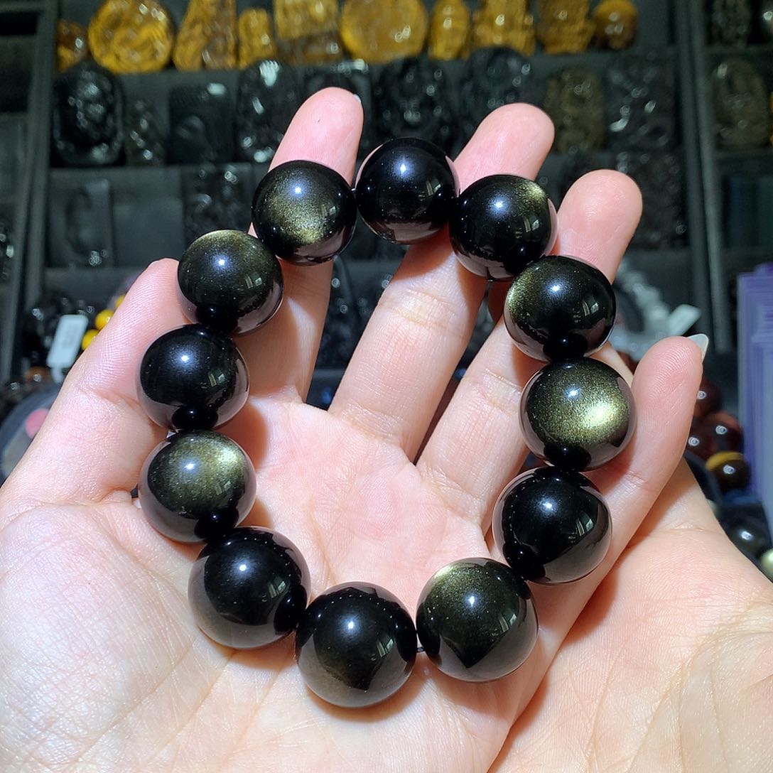 黑曜岩手链未镶嵌常**二