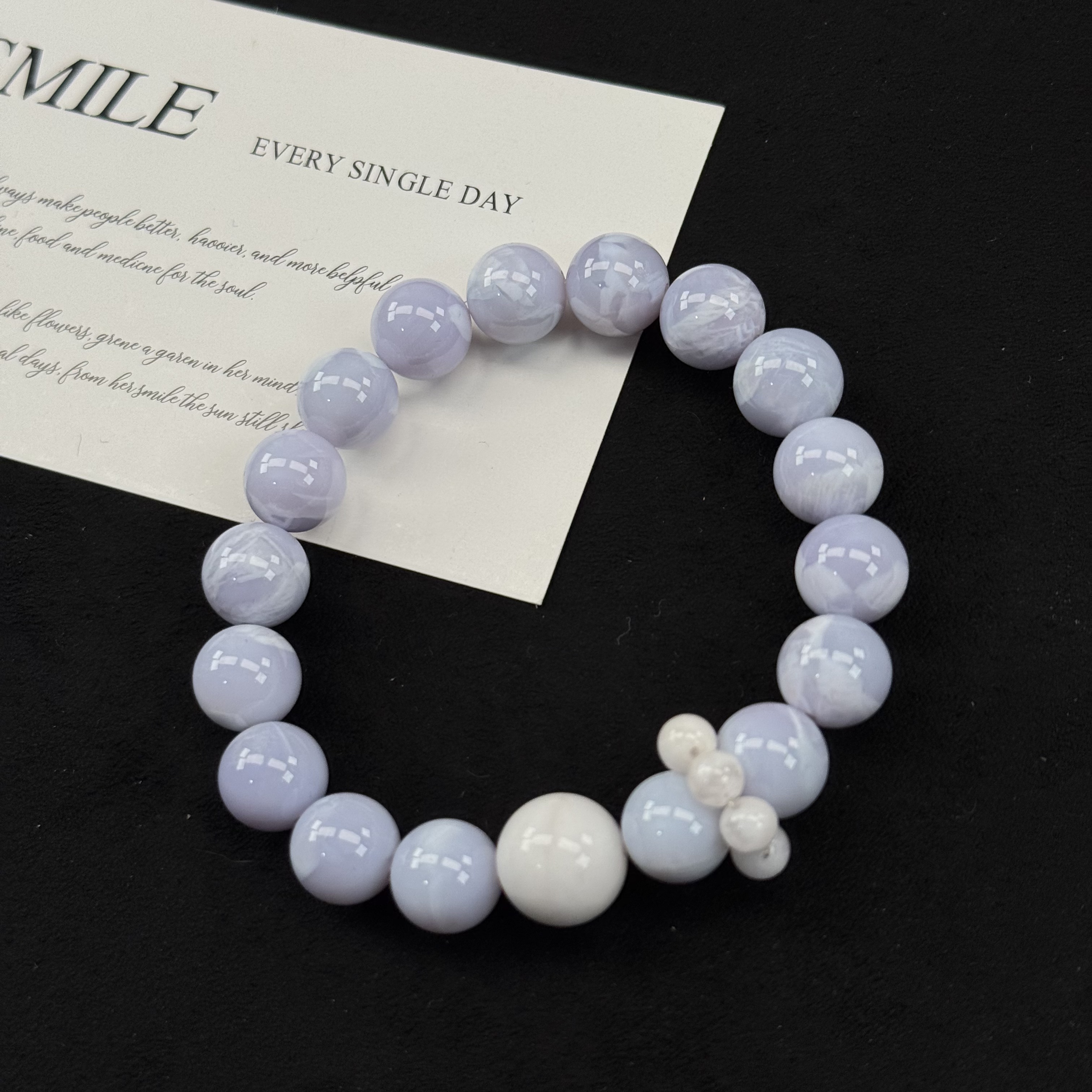 蓝丝绒雪花幽灵跑环手串【拍两单！拍两单！】多样性发一W1372