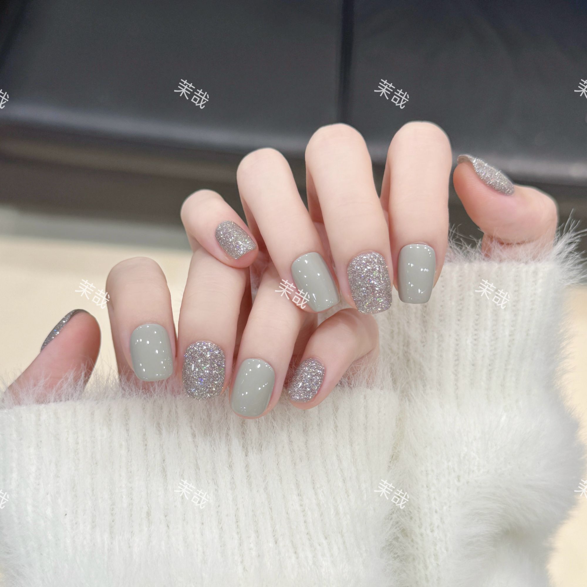 茉哉【池南春水】纯手工定制美甲拆卸穿戴甲A4144