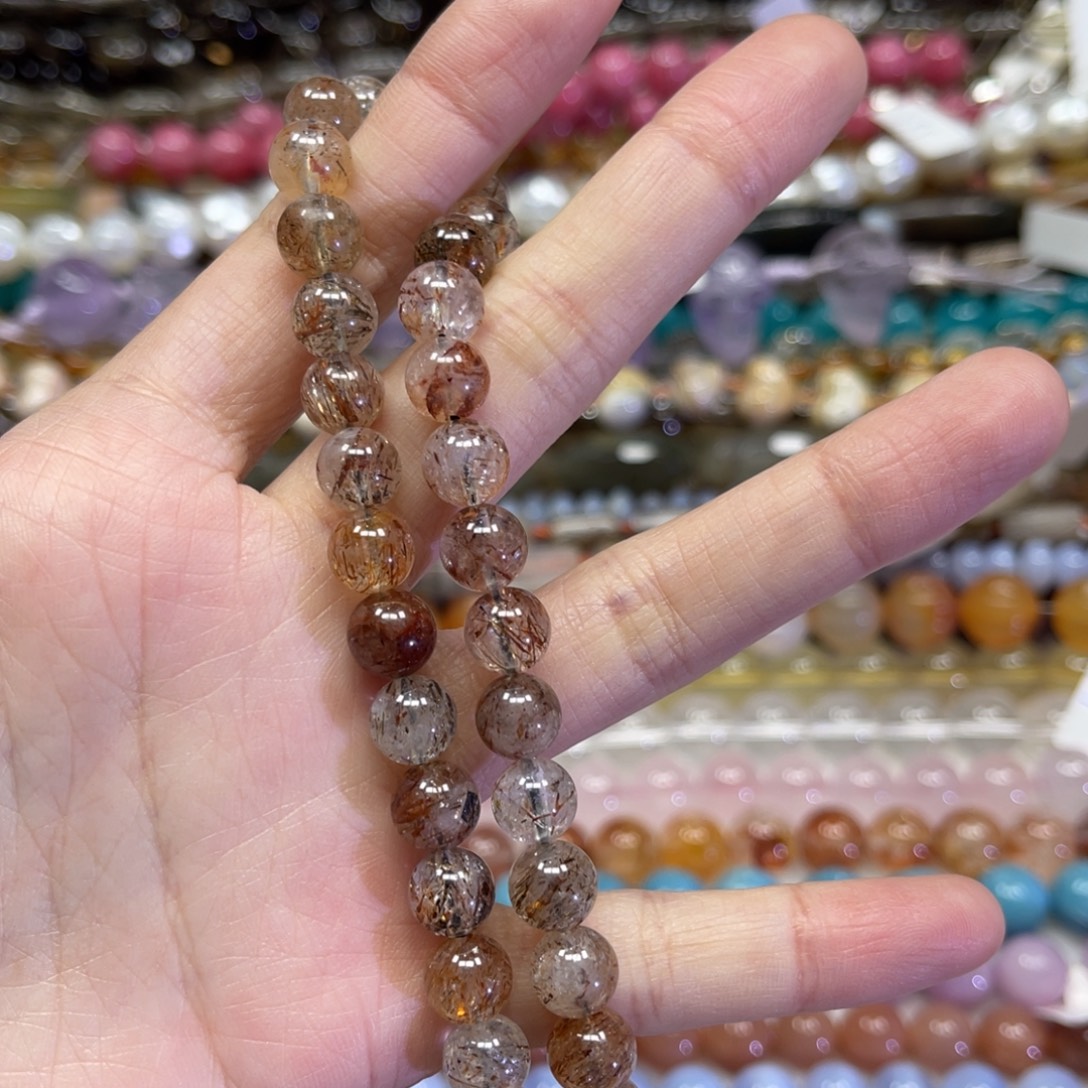 玛瑙/玉髓散珠天然黑金超卡8.5长条38厘米