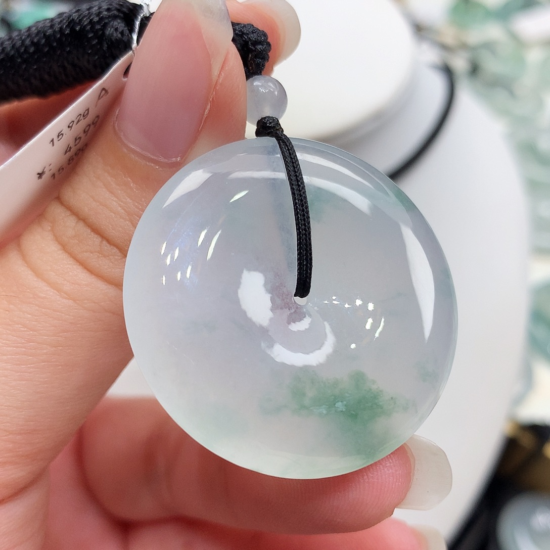 翡翠未镶嵌胸饰翡翠44，34.1/6