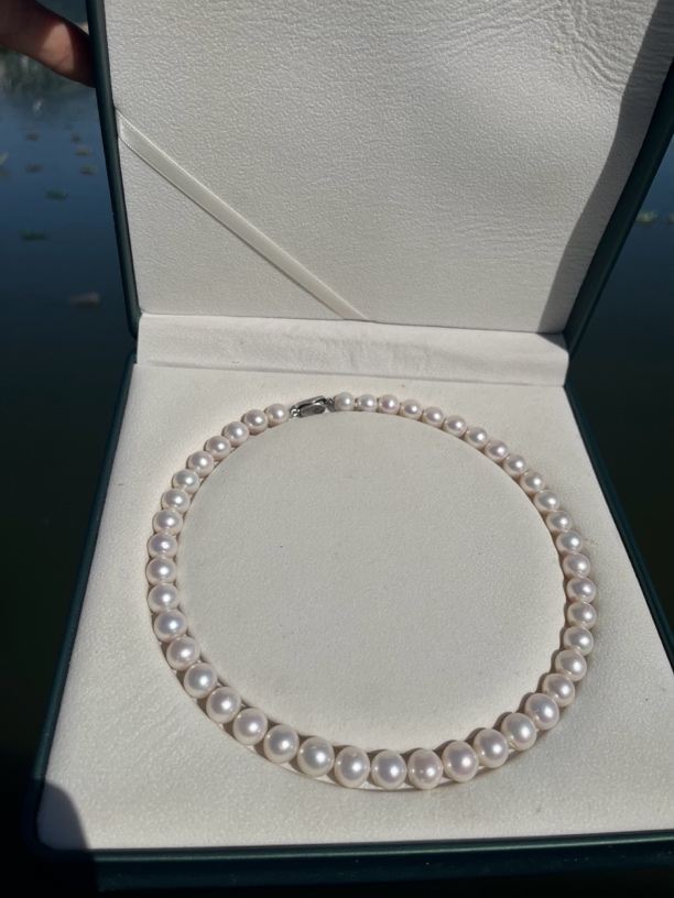 天然淡水珍珠项链/10-11mm/正圆无核送妈妈