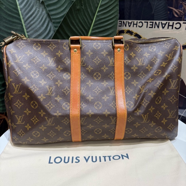 95新 LouisVuitton/路易威登 45厘米旅行袋手提包肩带款无肩带