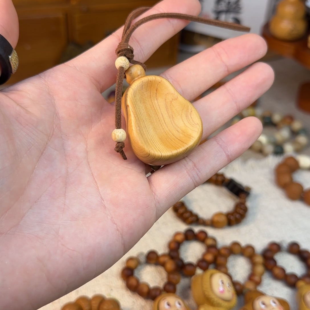 非洲檀香无事牌崖柏扁葫芦无雕刻