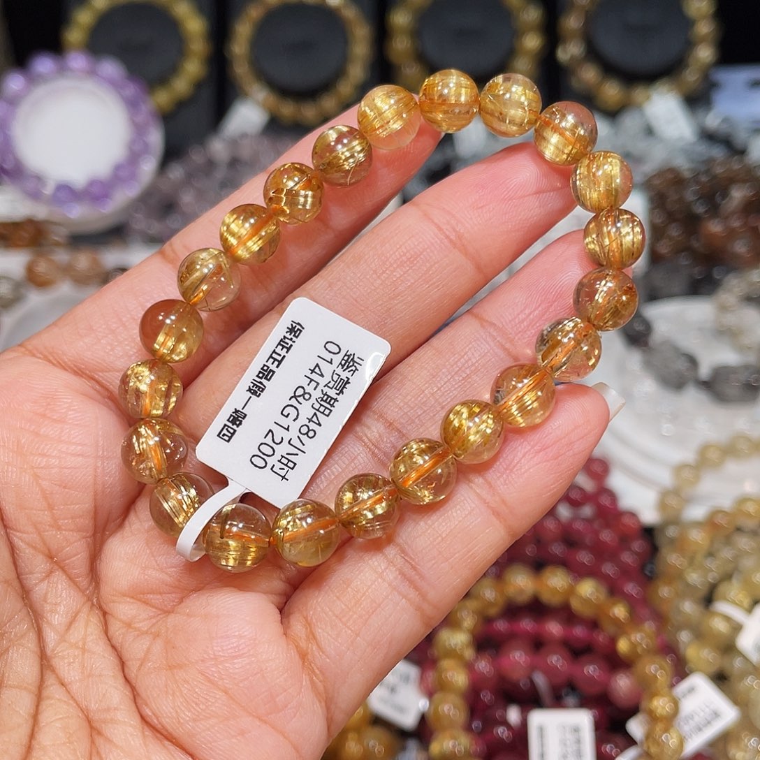 手串发晶未镶嵌已实名板钛金8m