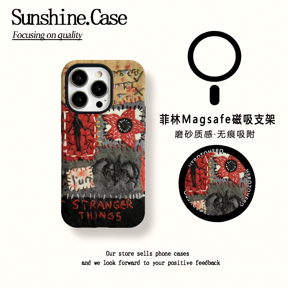 【小臻壳专属】磁吸菲林二合一蜘蛛食人花适用苹果17PRO防摔手机壳