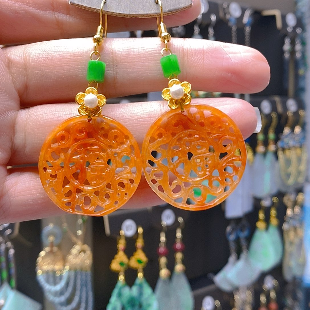 未镶嵌翡翠耳饰翡翠