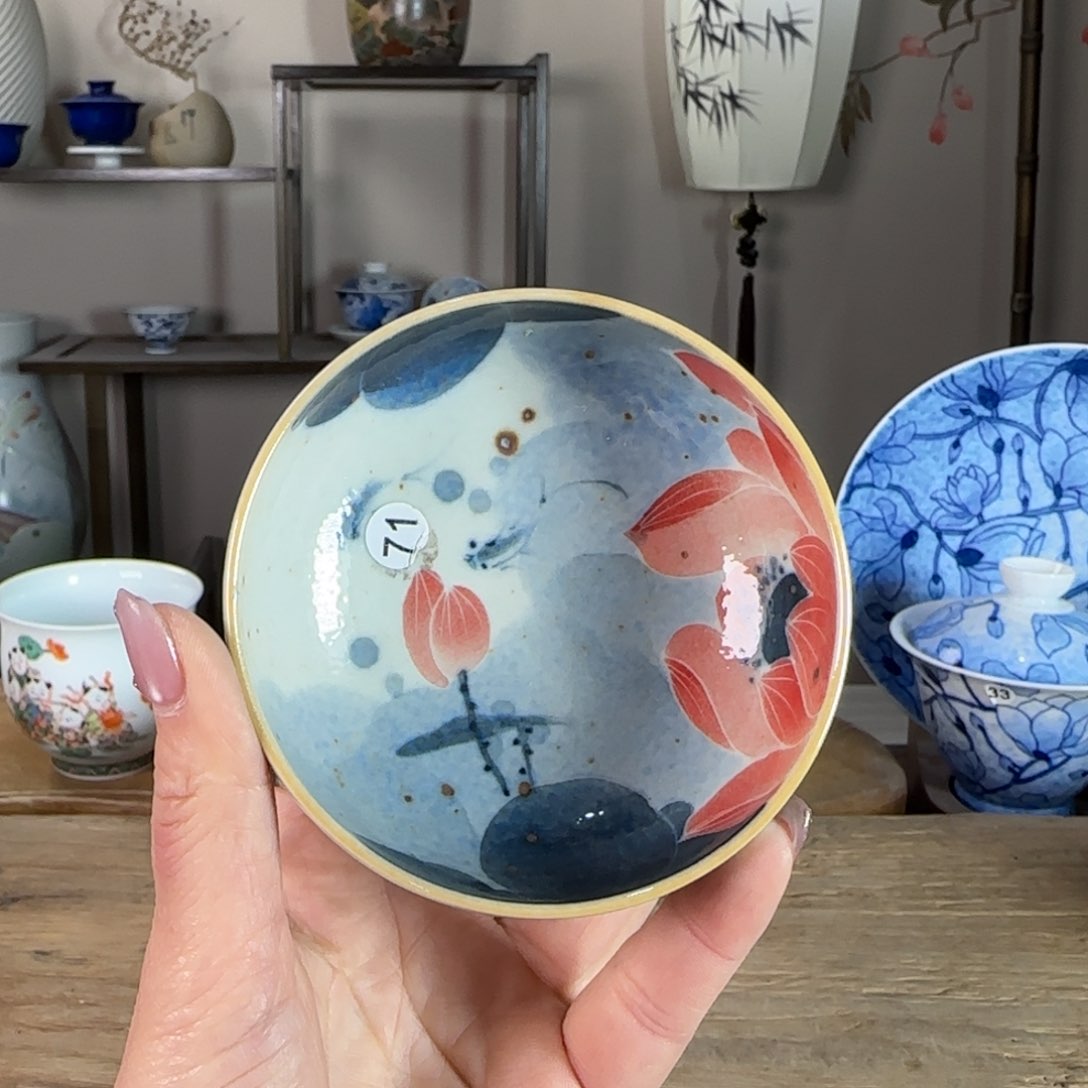 杯景德镇陶瓷柴烧多人