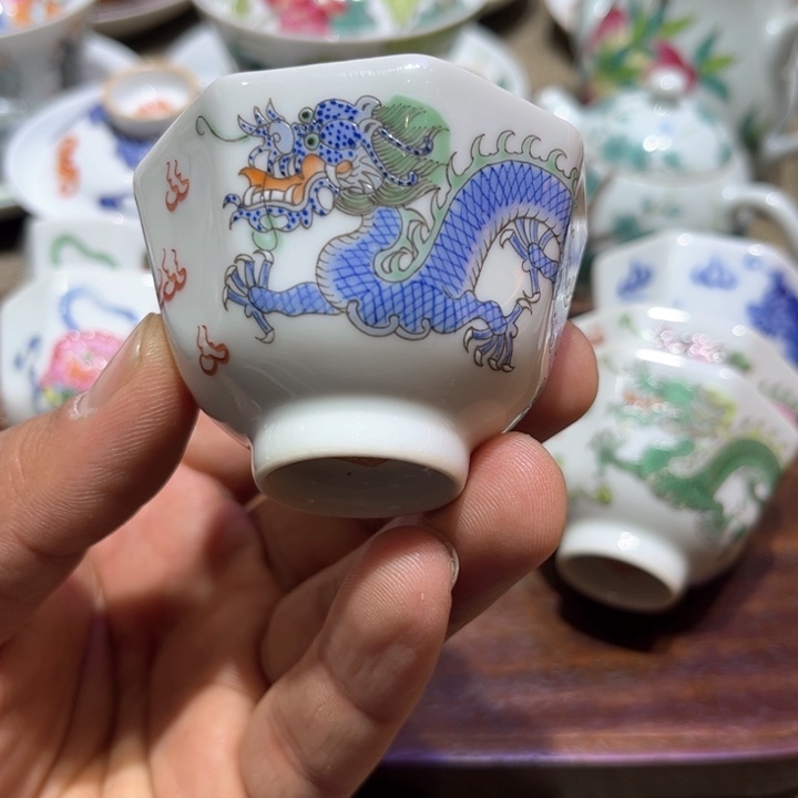 纯手绘精品盖碗杯