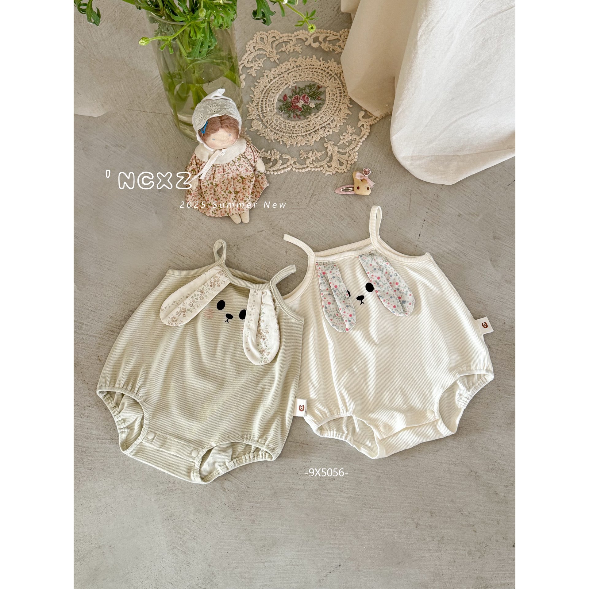 【NO退NO换】欢宝3店-奶茶小猪-2025夏-编码0478-9X5056-小萌兔哈衣