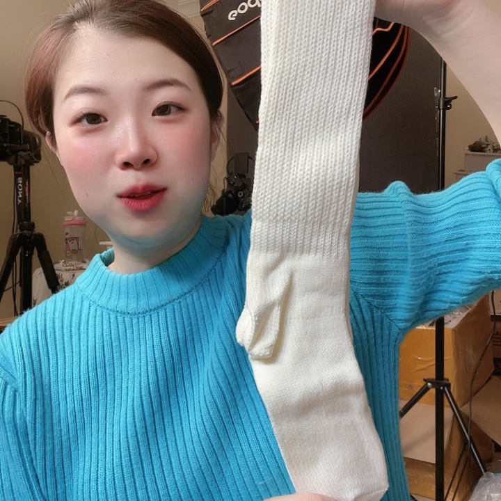 三醋酯纤维Gg 白色高货袜子990