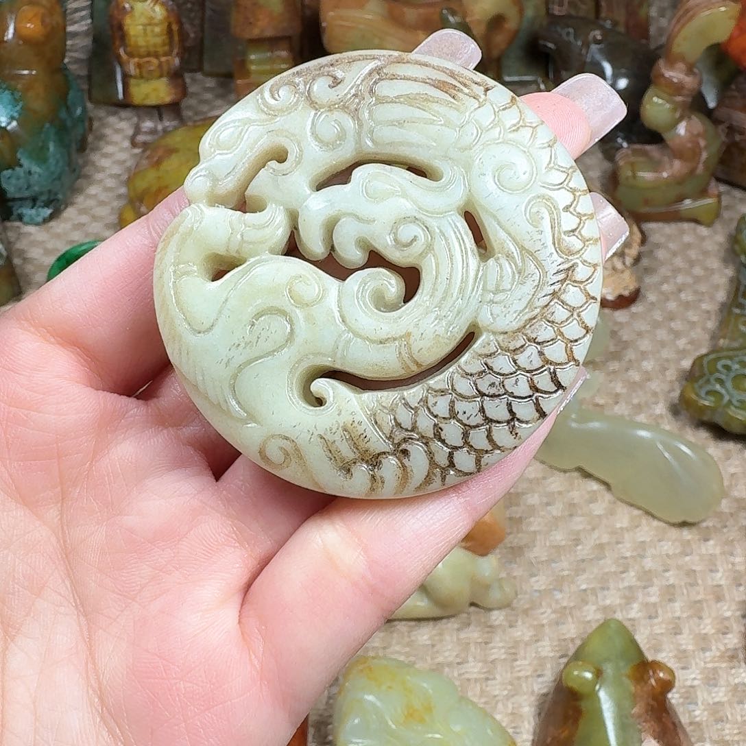 白玉菩提吊坠挂件