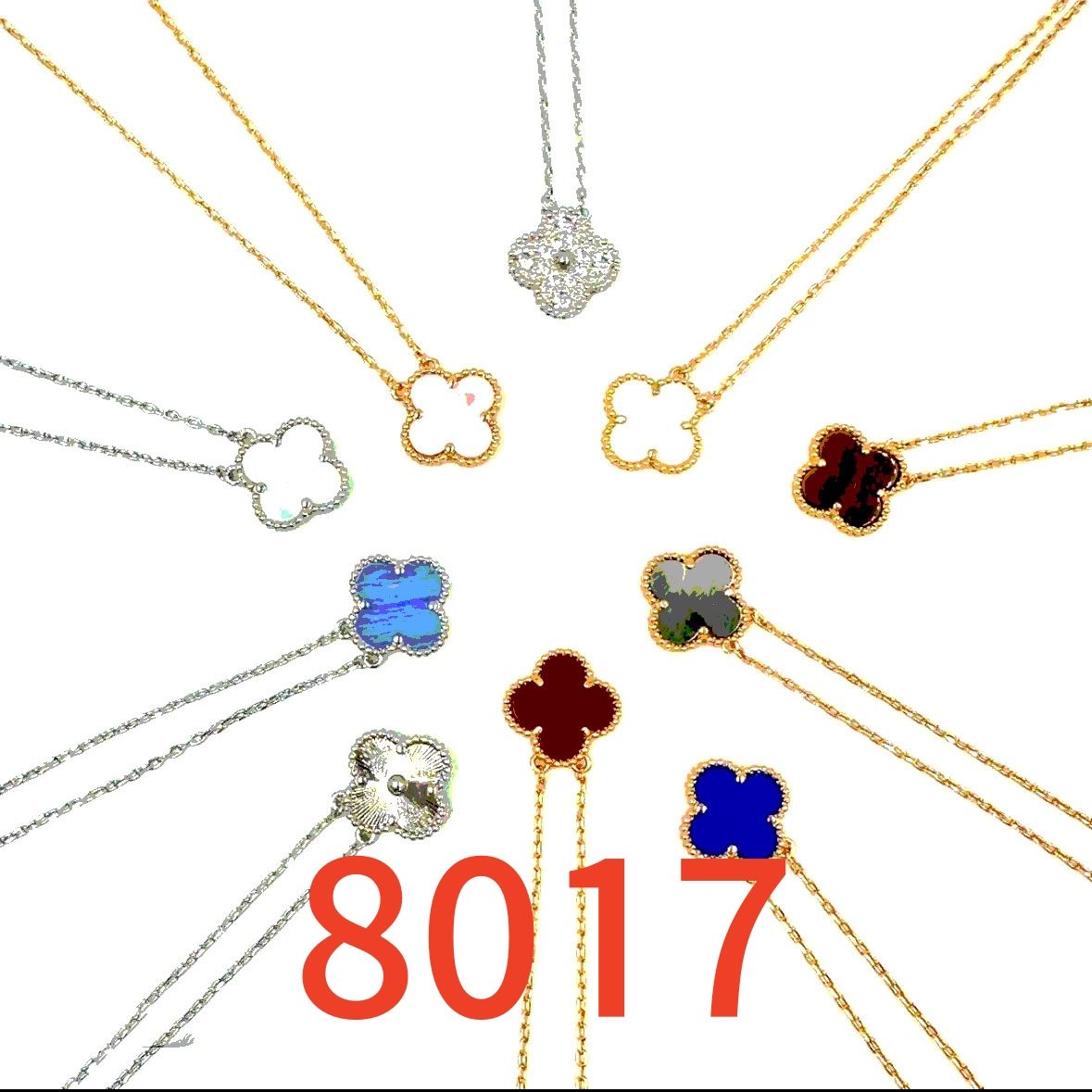 合金项链 8017彼得         五花项链【镀K金】高档轻奢气质款