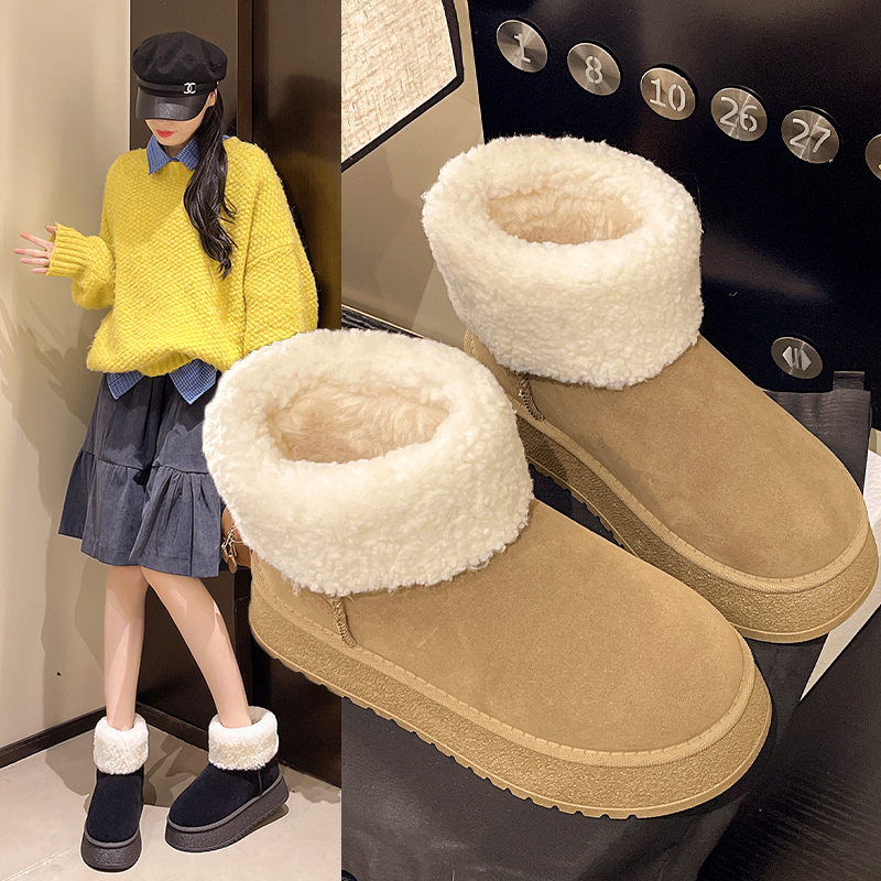 【向轩】百搭厚底鞋子防滑休闲保暖雪地靴