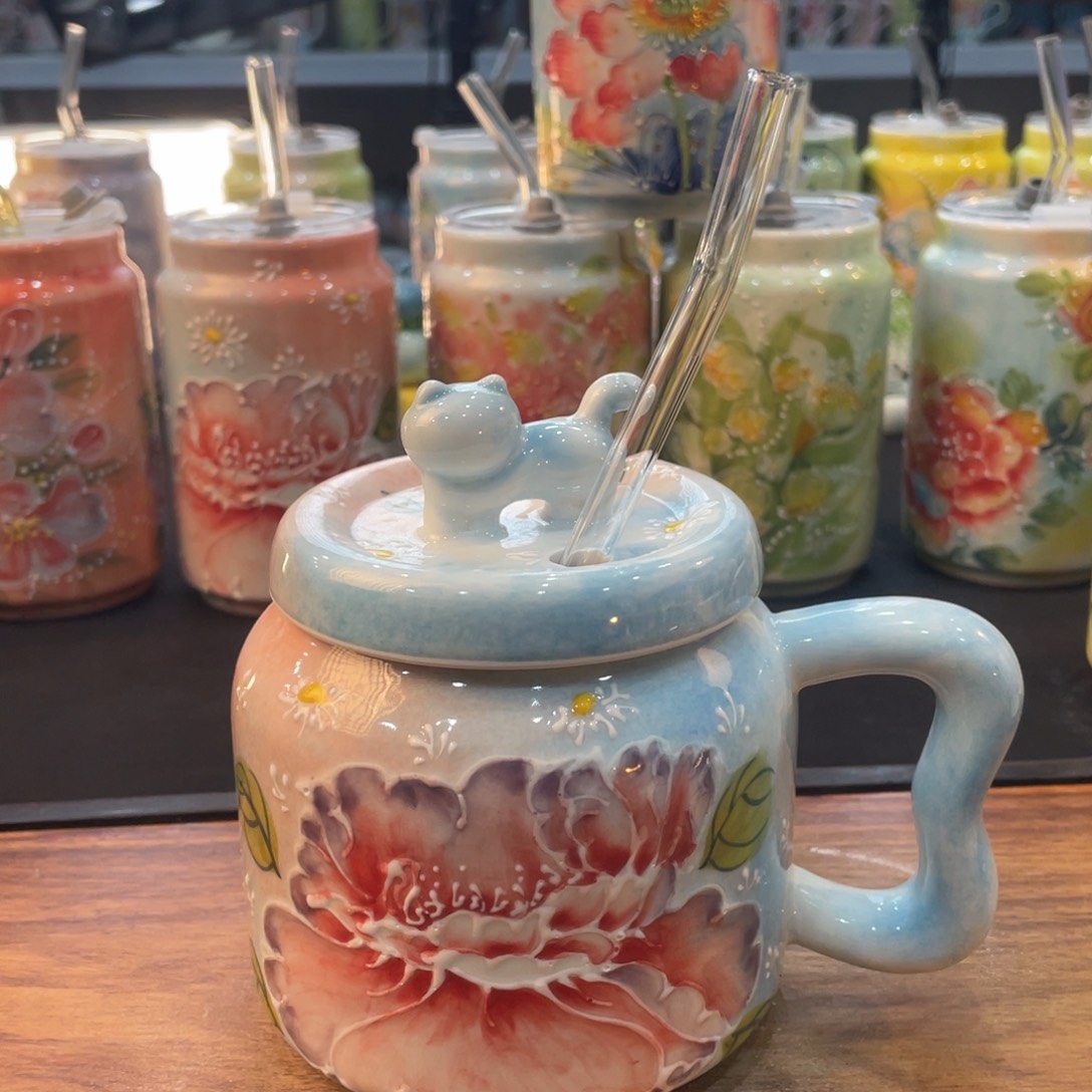 杯景德镇釉下五彩手绘