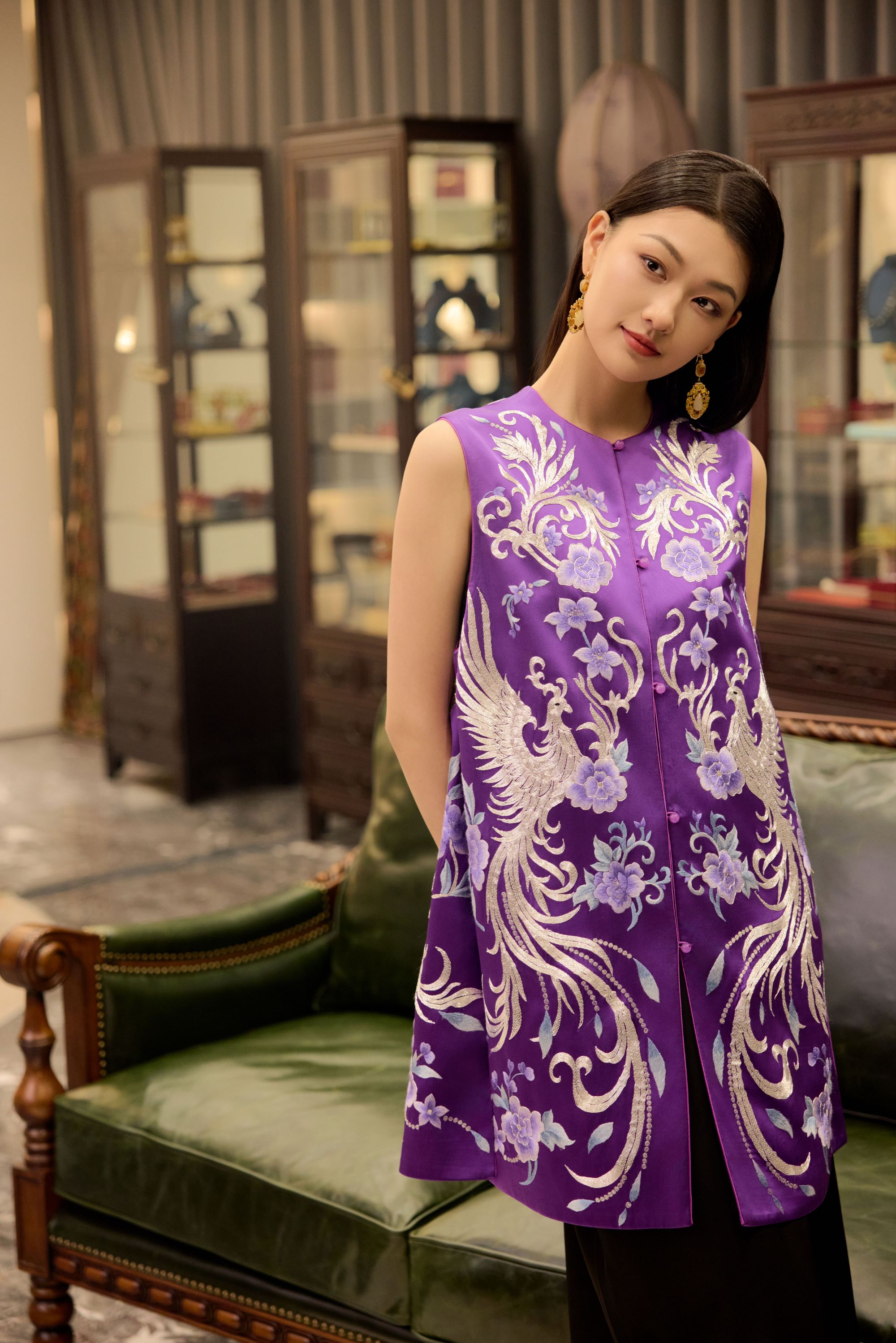 【双凤·中长马甲】苏绣中国凤手工刺绣大家闺秀温婉大气