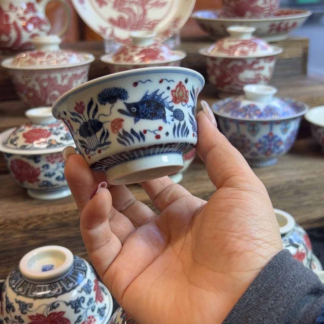 Y明和堂鱼藻马蹄杯