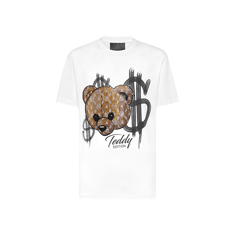 PHILIPP PLEIN 男士TEDDY BEAR圆领短袖T恤