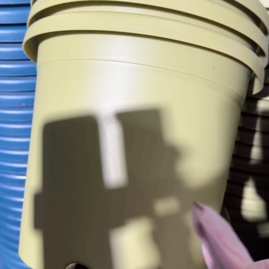 树脂四季盆4#无拖微瑕果绿8