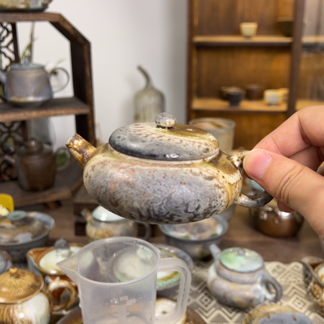 扁腹壶景德镇柴烧