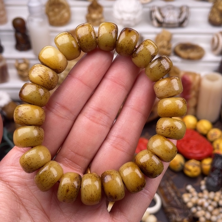 驼骨其他老灵骨桶珠带原皮14