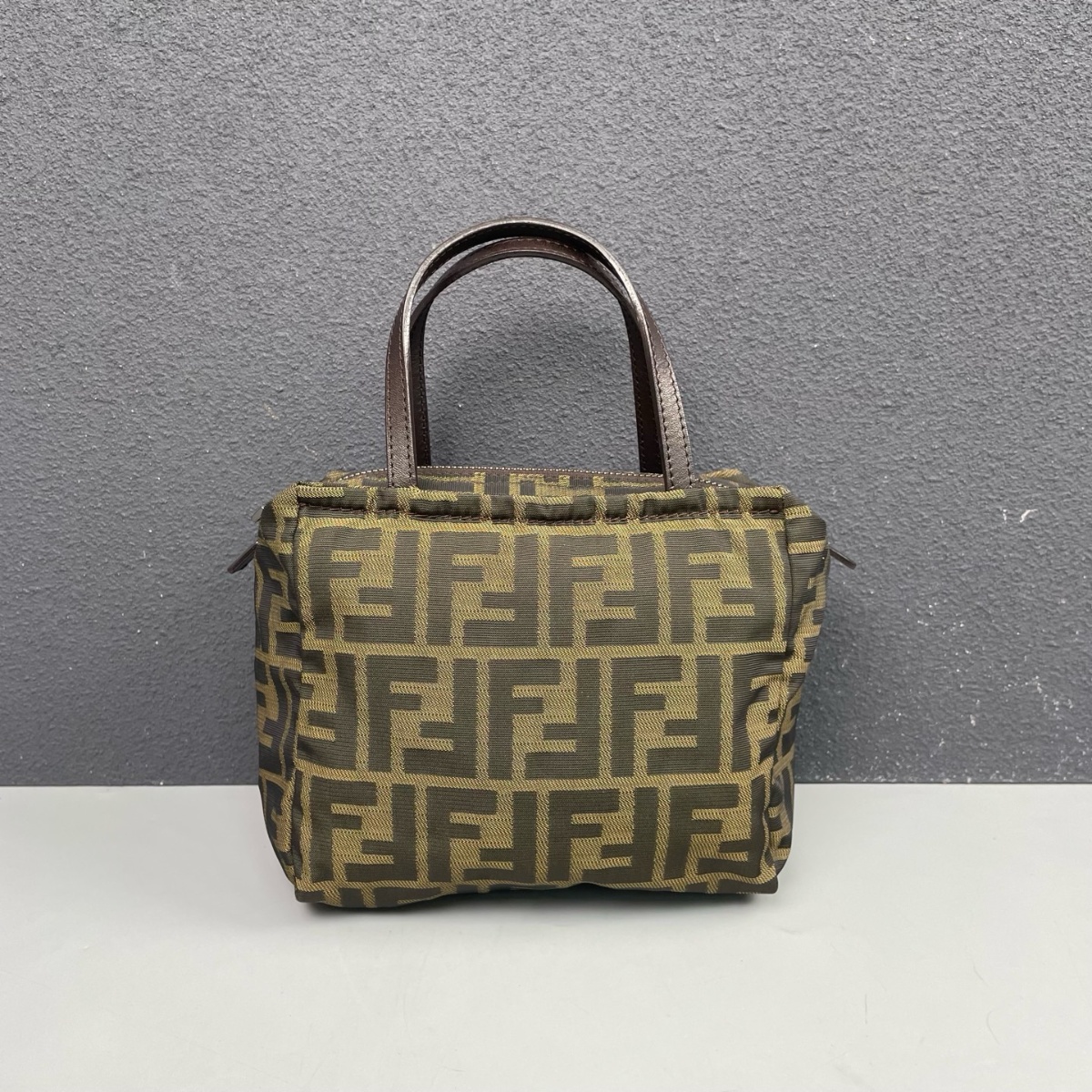 95新 FENDI/芬迪 【总仓】中古饭盒 老花 帆布 小号/BGF601420020