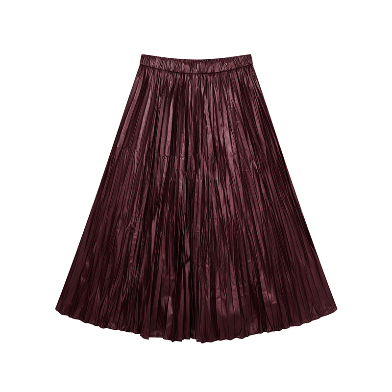 【达人专属】光泽感肌理半身裙N8688