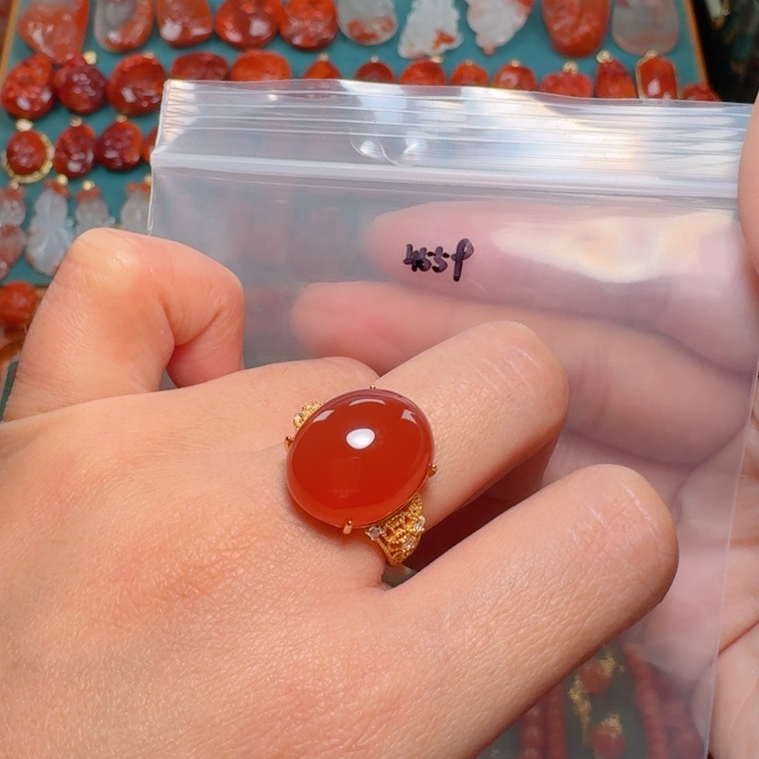 南红玛瑙南红银S925镶嵌