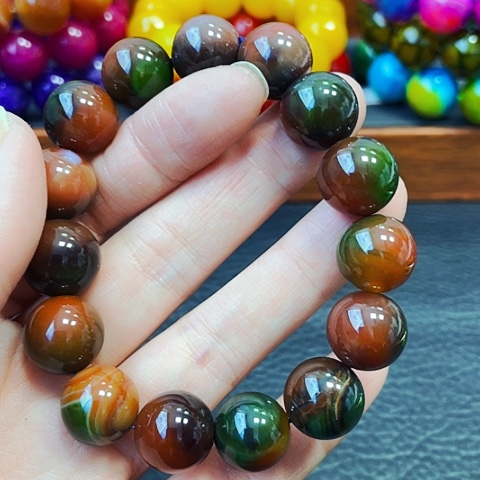 玛瑙/玉髓手链未镶嵌黑凤凰盐源14