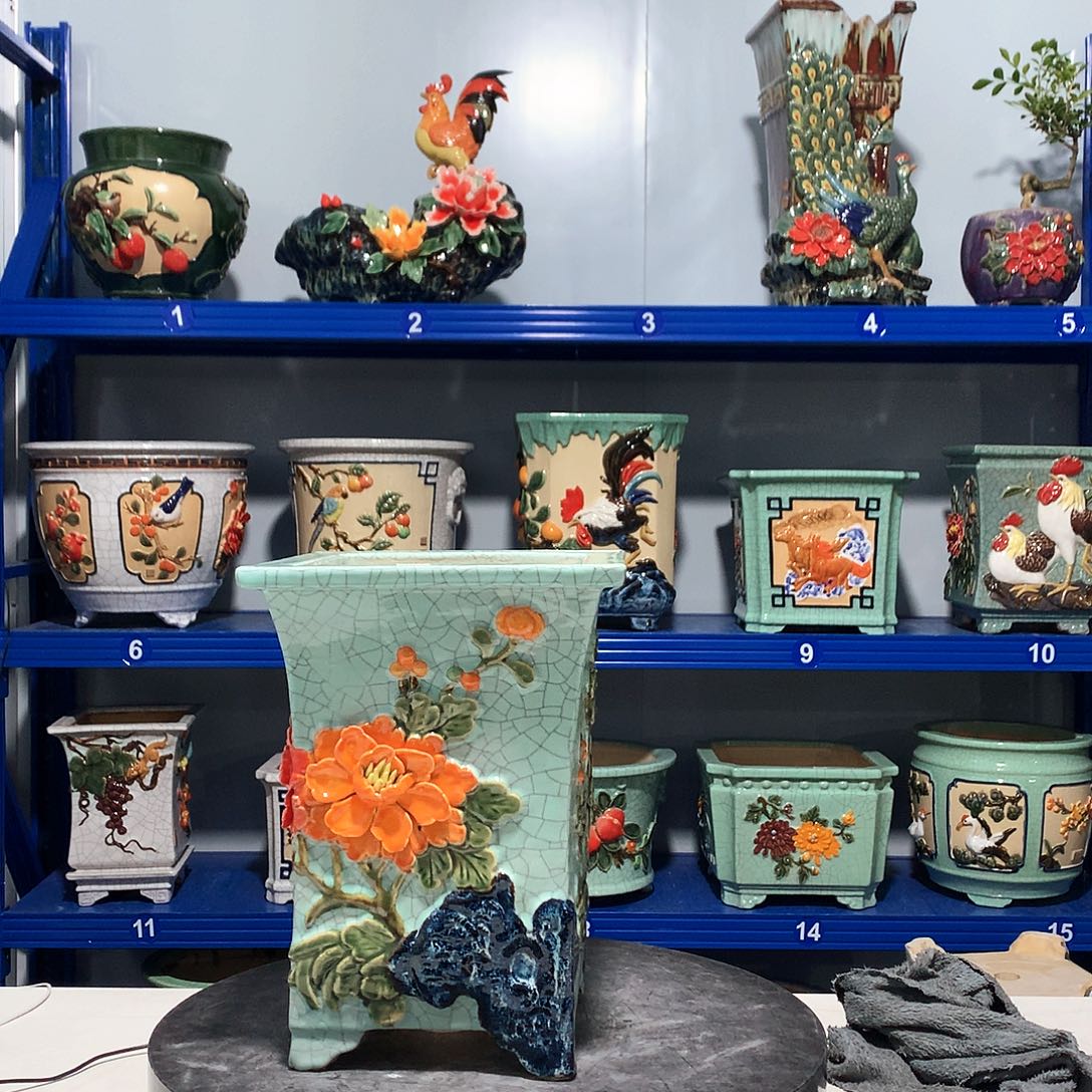 h***y高温粗陶石湾花盆