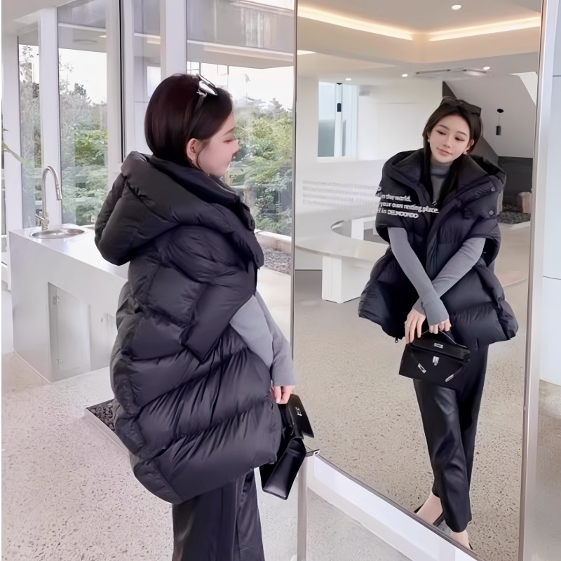 今年流行爆款羽绒马甲背心女士2025新款秋冬季外穿坎肩高级感马夹