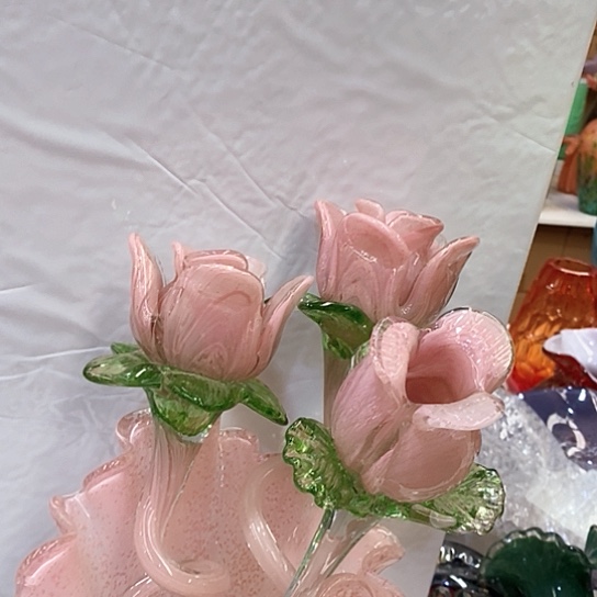 琉璃花瓶高40厘米口径8厘米