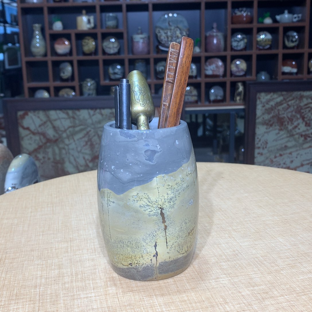 紫砂广西国画石摆件，收藏观赏