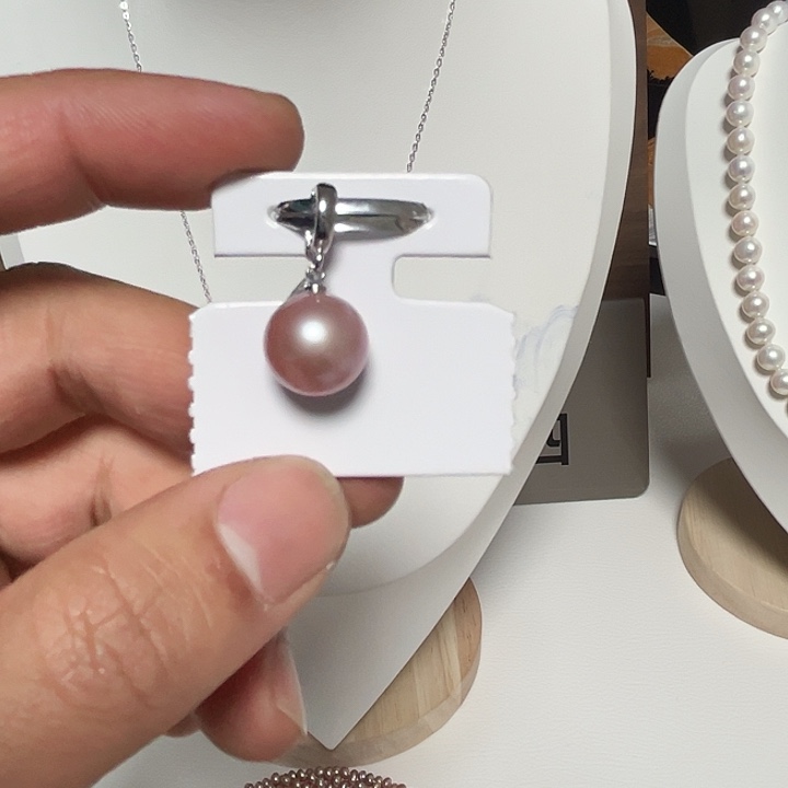 钛钢吊坠(不含链)淡水珍珠