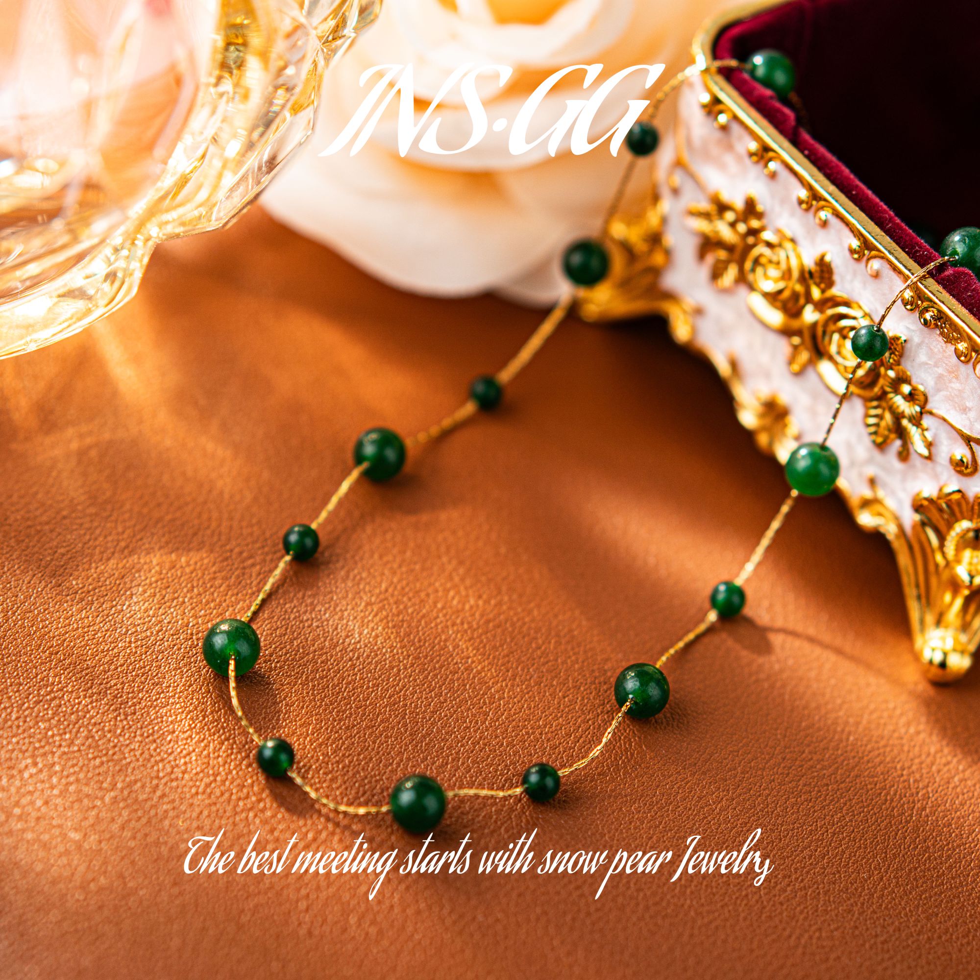 【INS · GG】髓 ♠ 碧绿满天星 轻奢精致 x659 项链·中长