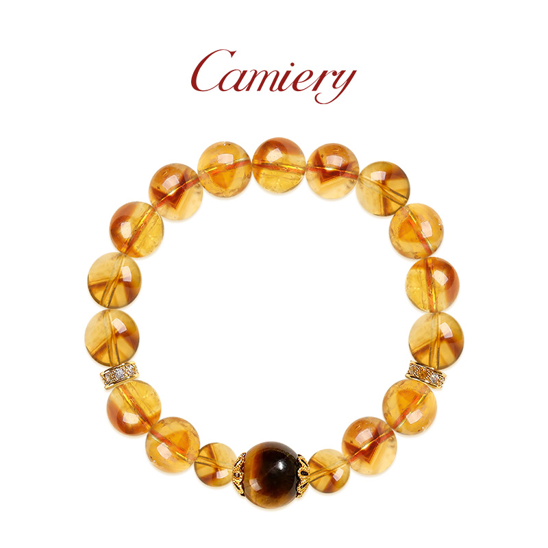 CAMIERY天然黄水晶手串女款手链轻奢高级多样性发其一