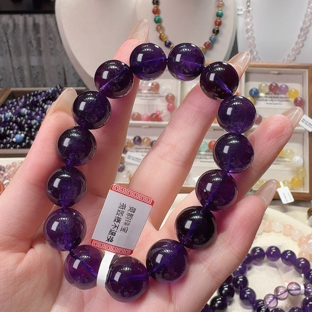 思***来未镶嵌紫晶手串14.5