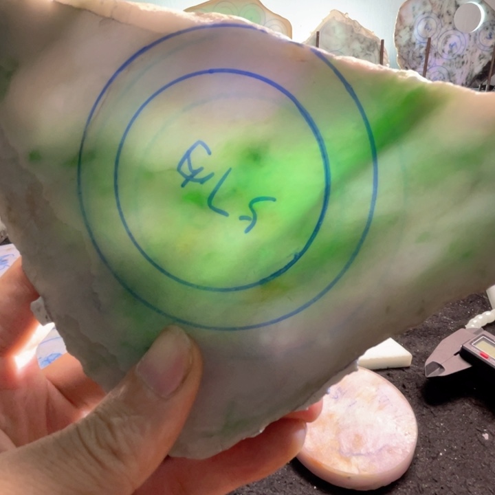 A***9定制翡翠未镶嵌手镯