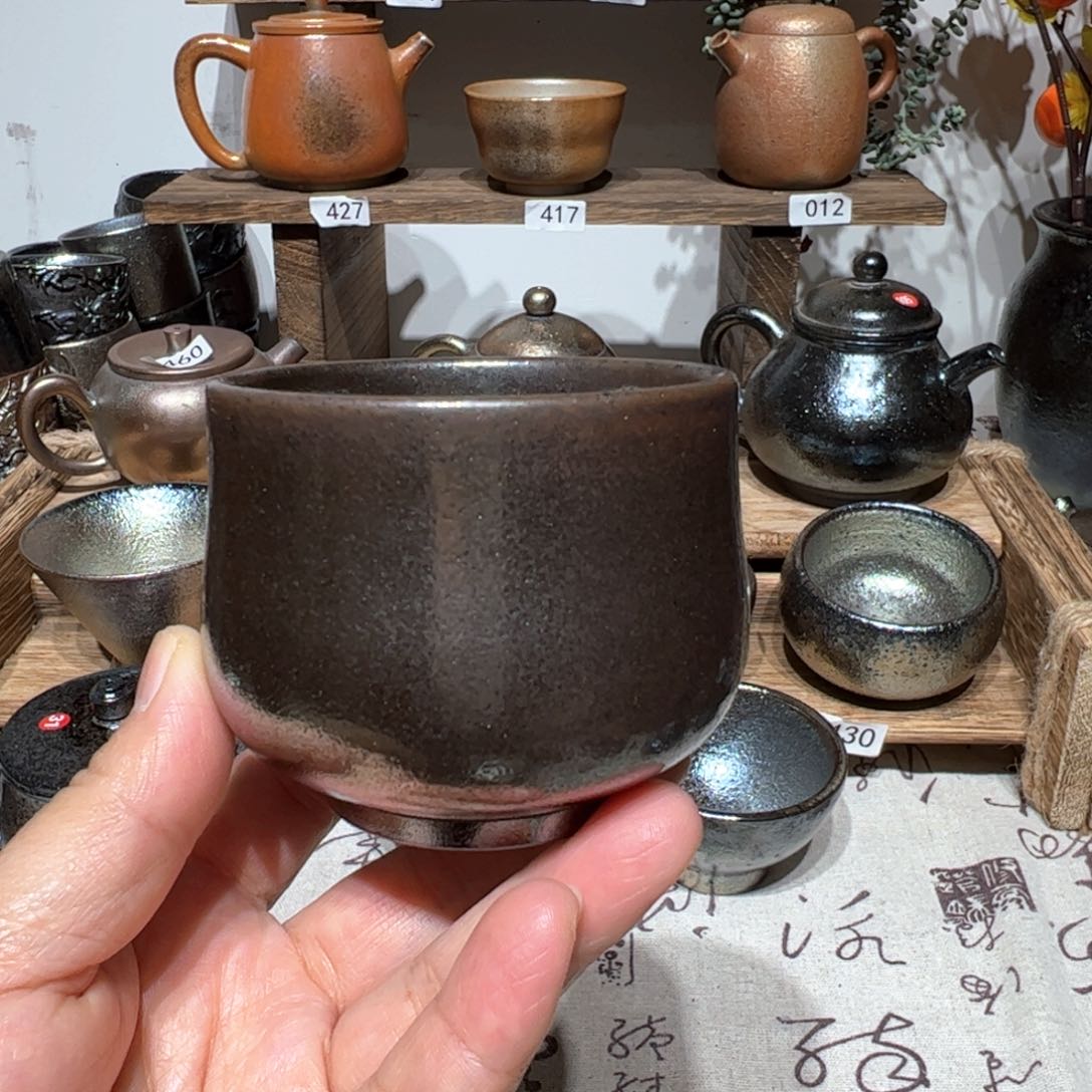 壶建水紫陶紫泥柴烧杯