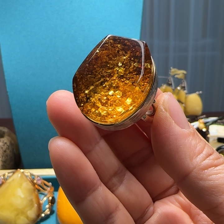 琥珀未镶嵌手链波兰设计款琥珀蜜蜡