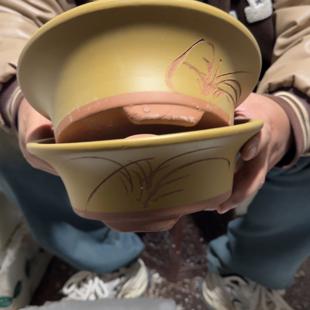 紫砂花盆瑕疵是我