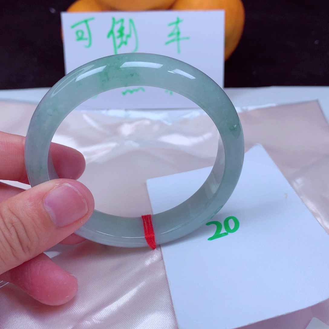 未镶嵌手镯翡翠缅甸天然A货翡翠手镯56.9