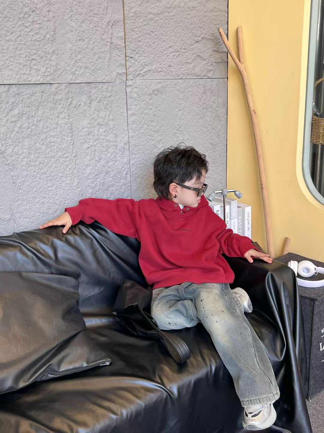 2025年冬款男童潮酷卫衣韩系套装工装裤