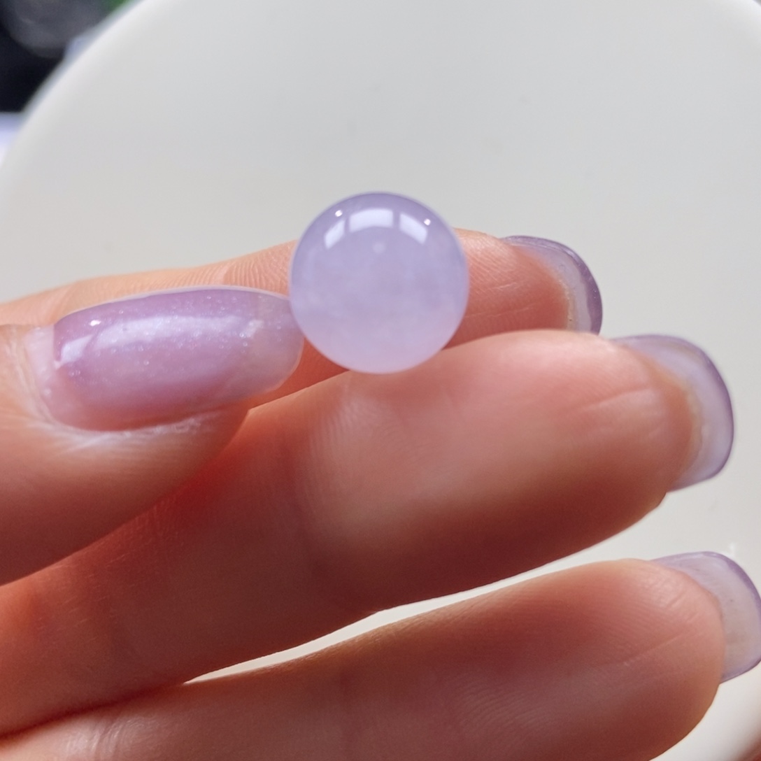 翡翠颈饰未镶嵌冰粉圆珠11.8mm
