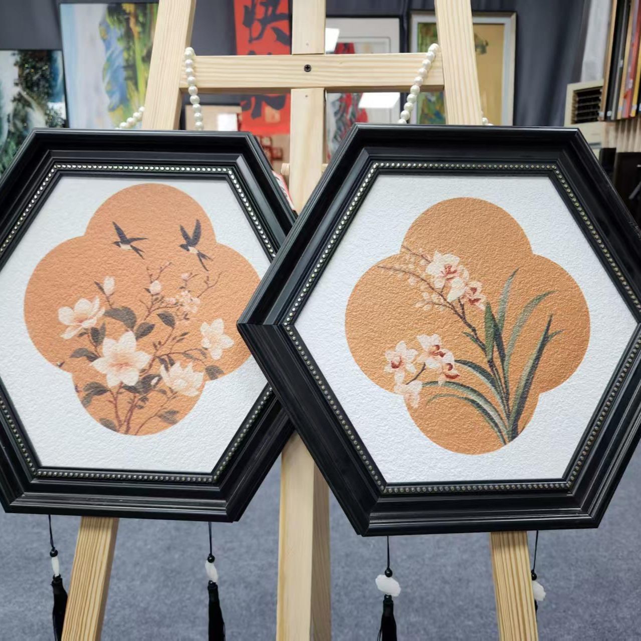 L60中国挂画玄关中式壁画复古客厅法式宋代美学艺术餐厅装饰画